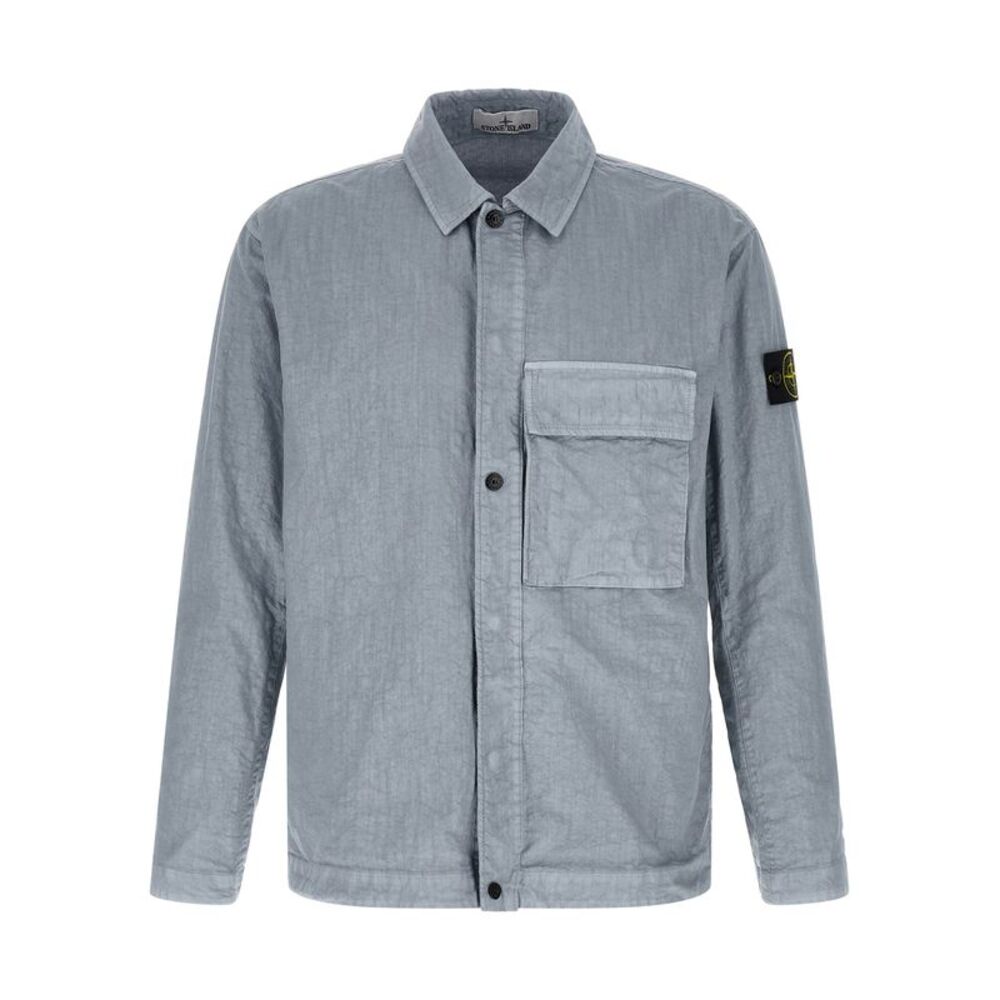Stone Island Blue Polyamide Men's Blouse